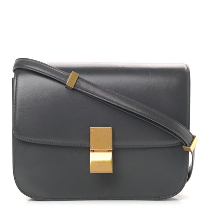 Celine Box Calfskin Medium Classic Box Flap Bag Anthracite 1 of 14