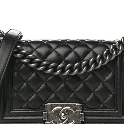 Chanel Lambskin Quilted Small Boy Flap Black 7 of 25