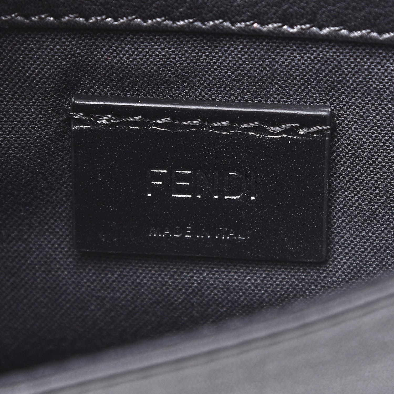 Fendi Vitello Flamingo Tube Wallet on Chain Black 5 of 9