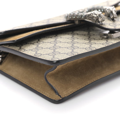 Gucci GG Supreme Monogram Suede Crystal Small Dionysus Shoulder Bag Beige Ebony Taupe 8 of 9
