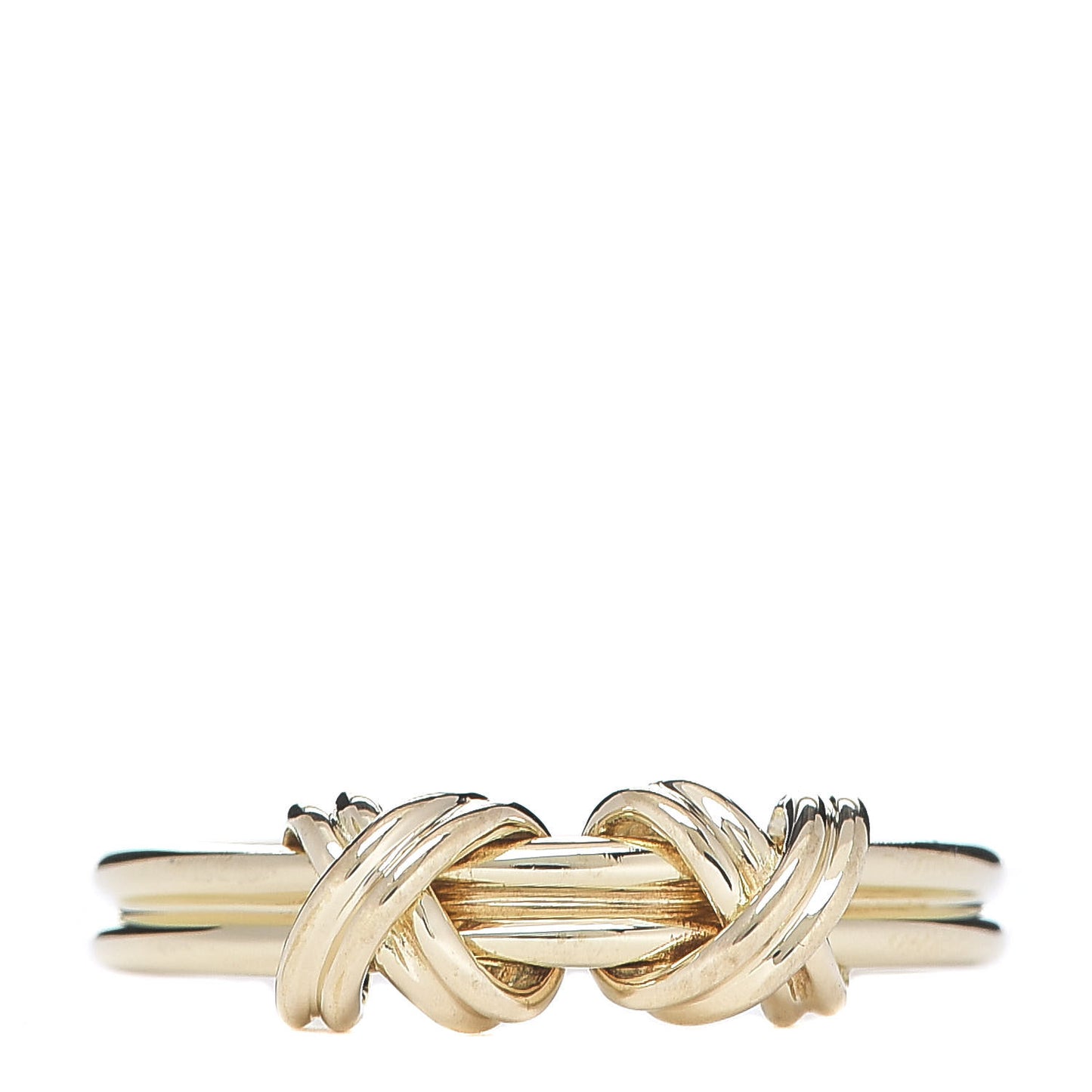 18K Yellow Gold Signature Double X Ring 50 5.25