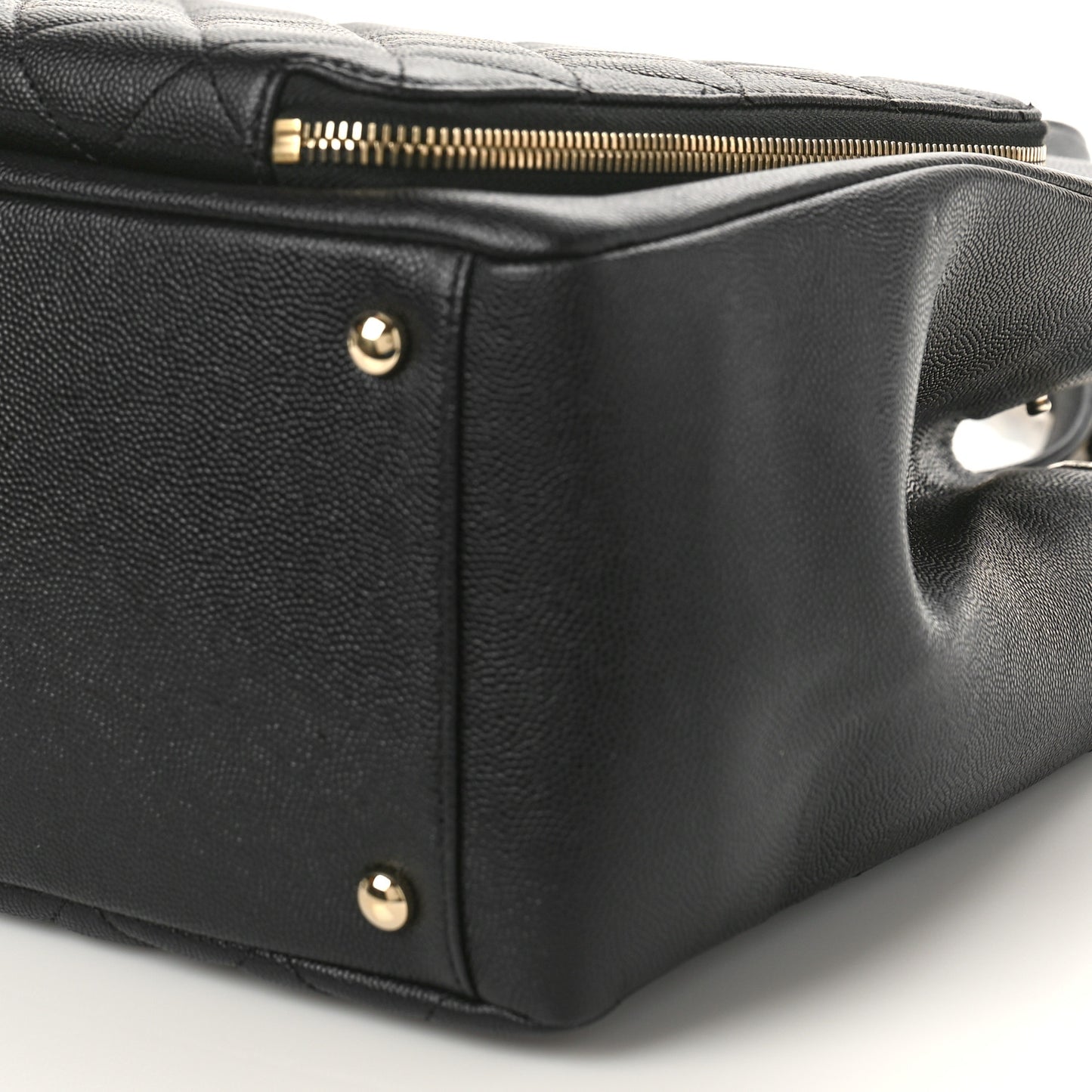 Caviar Quilted Large Business Affinity Shopping Bag Black