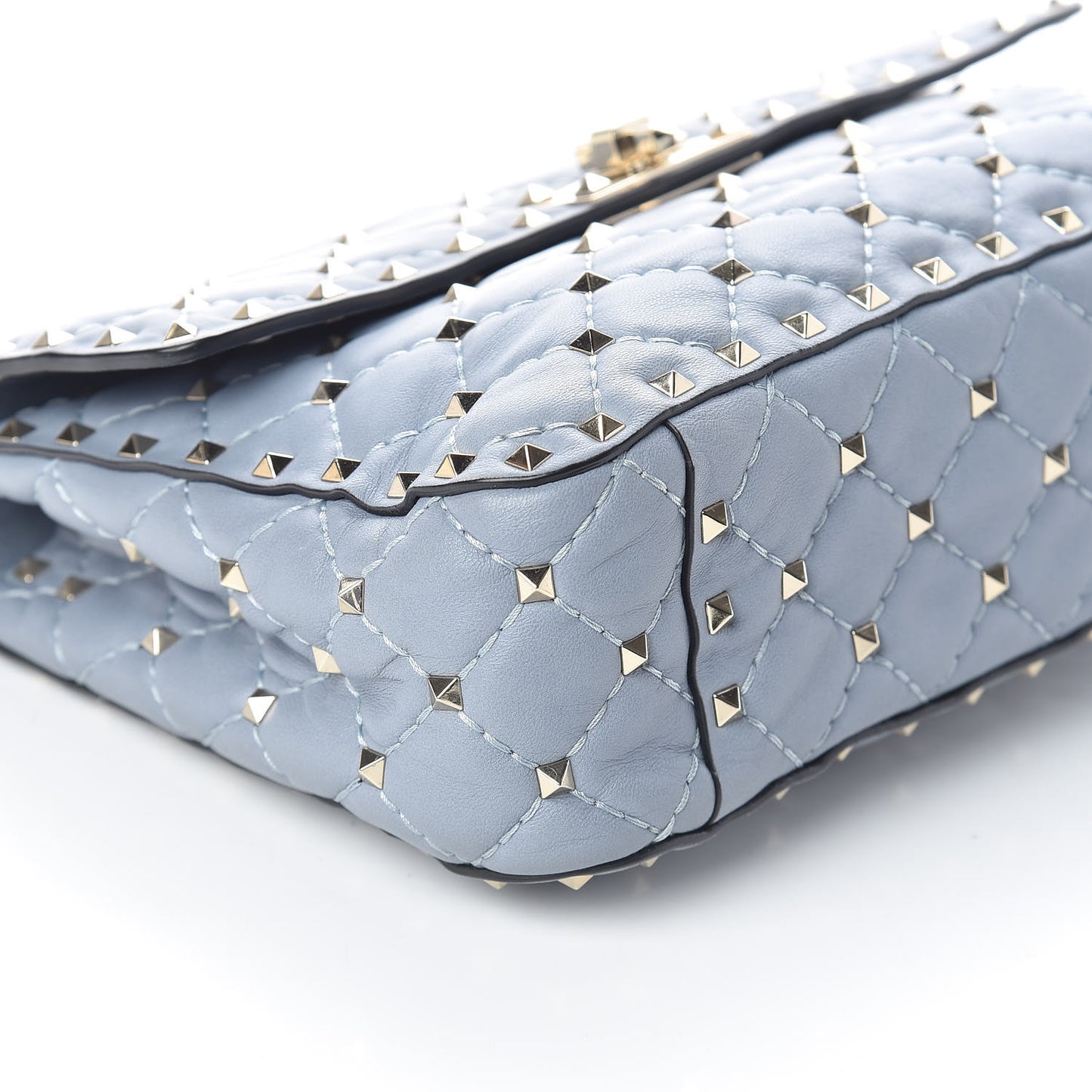 Nappa Medium Rockstud Spike Shoulder Bag London Stone