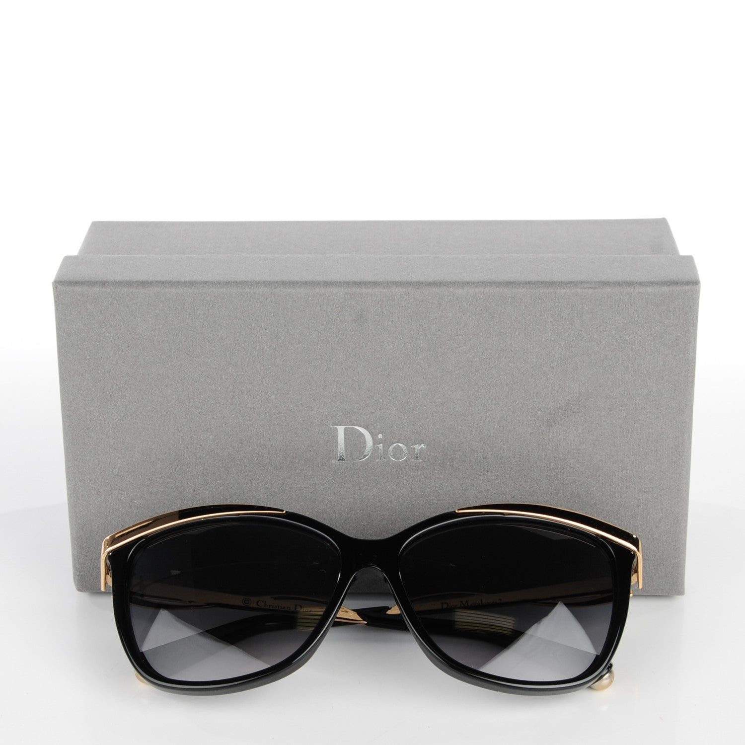 Christian Dior MetalEyes 2 Sunglasses Black Gold 9 of 9