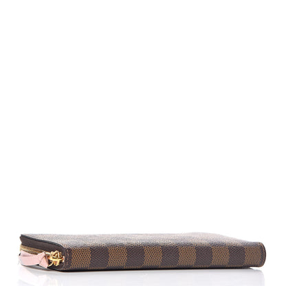 Louis Vuitton Damier Ebene Clemence Wallet Rose Ballerine 4 of 9