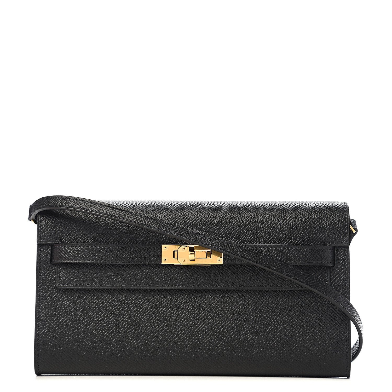 Hermes Epsom Kelly Wallet To Go Black 1 of 10