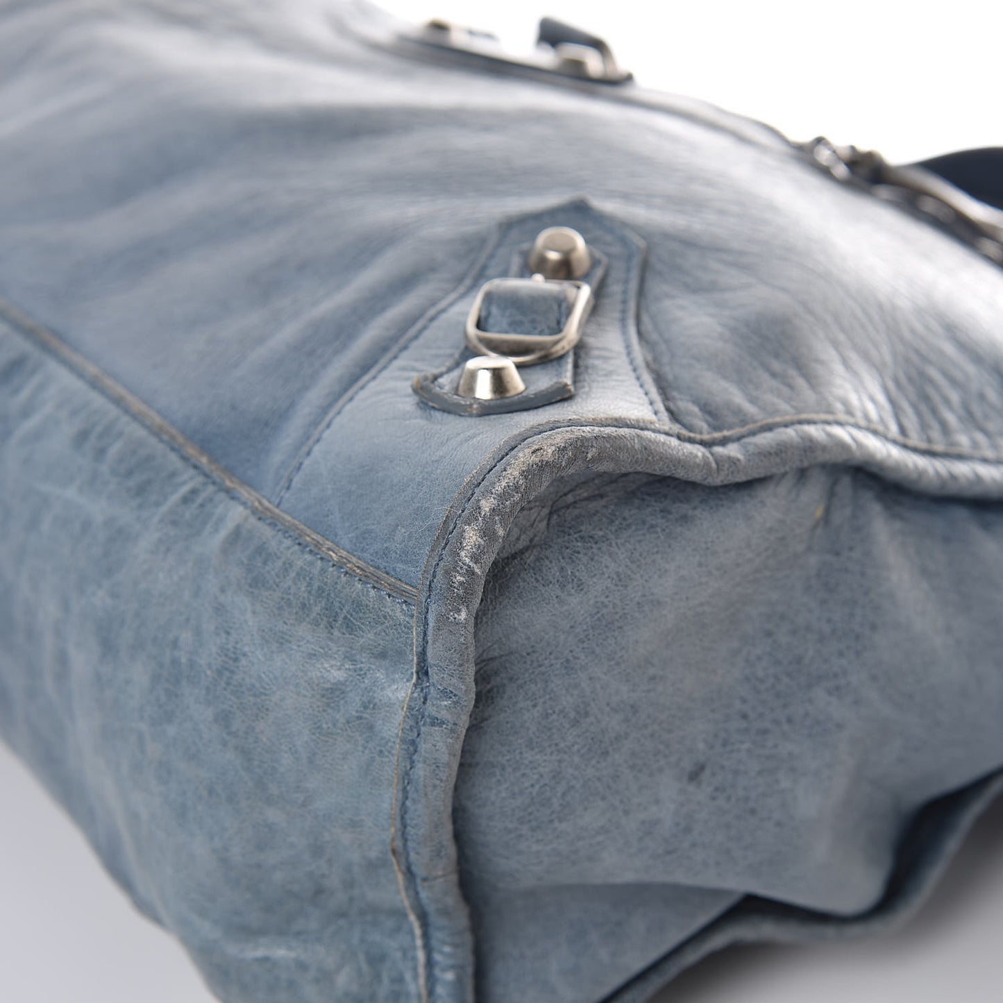 Chevre Classic Silver Hardware City Bleu Jean