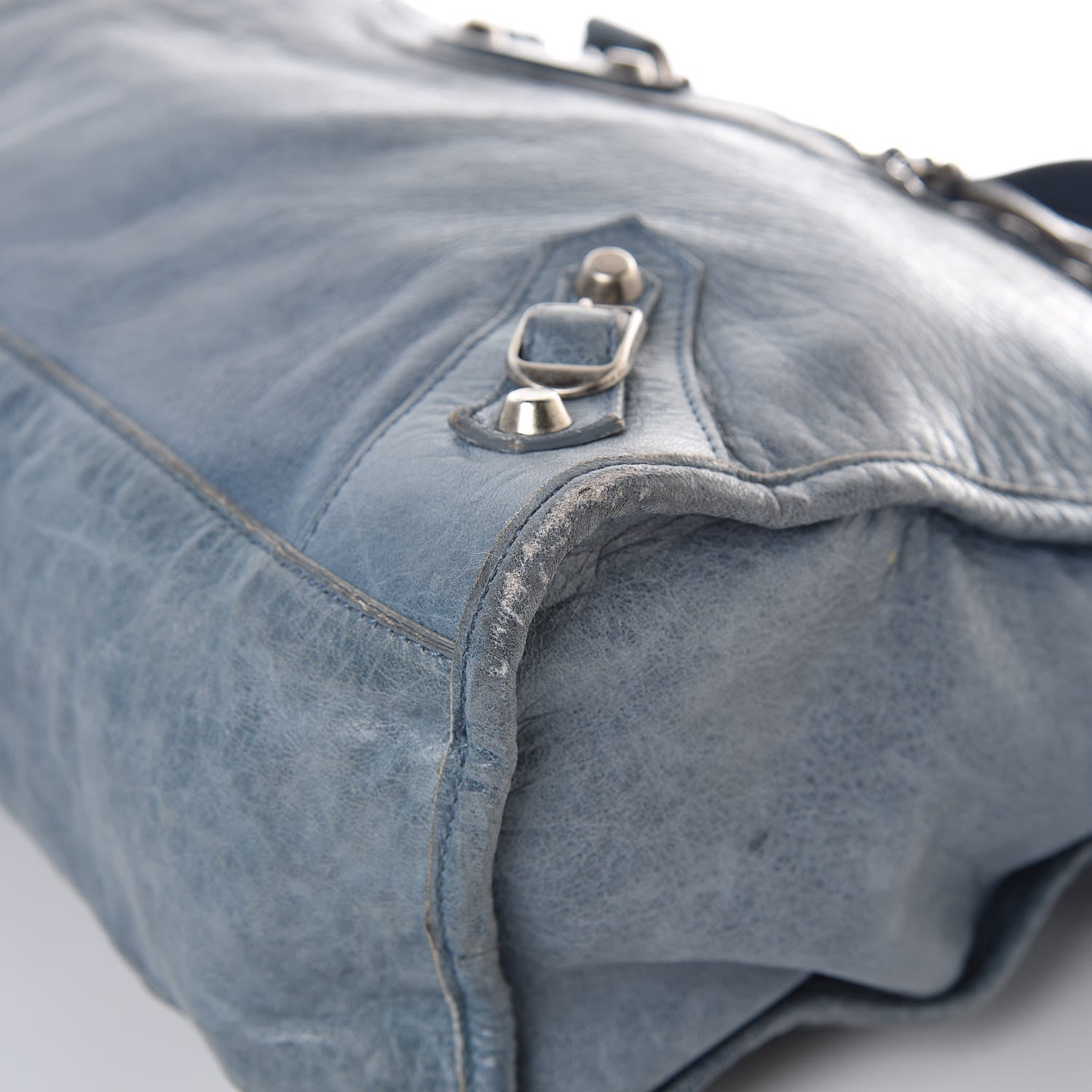 Balenciaga Chevre Classic Silver Hardware City Bleu Jean 14 of 25