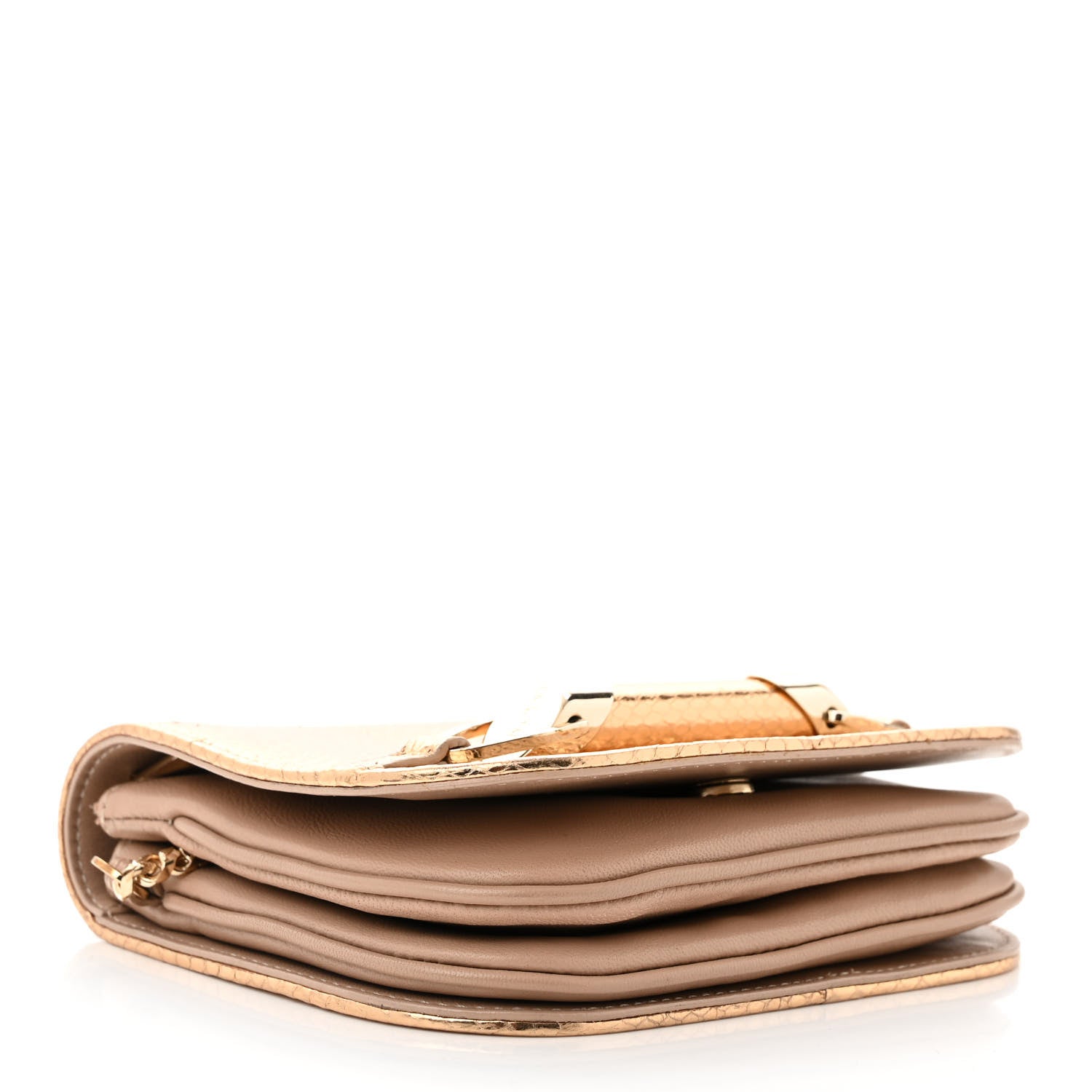 Jimmy Choo Metallic Elaphe Zadie Crossbody Bag Gold 4 of 10