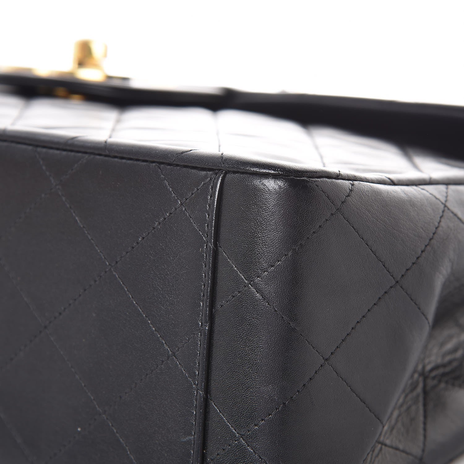 Chanel Lambskin Quilted XL Jumbo Single Flap Black 13 of 14