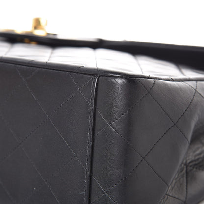 Chanel Lambskin Quilted XL Jumbo Single Flap Black 13 of 14