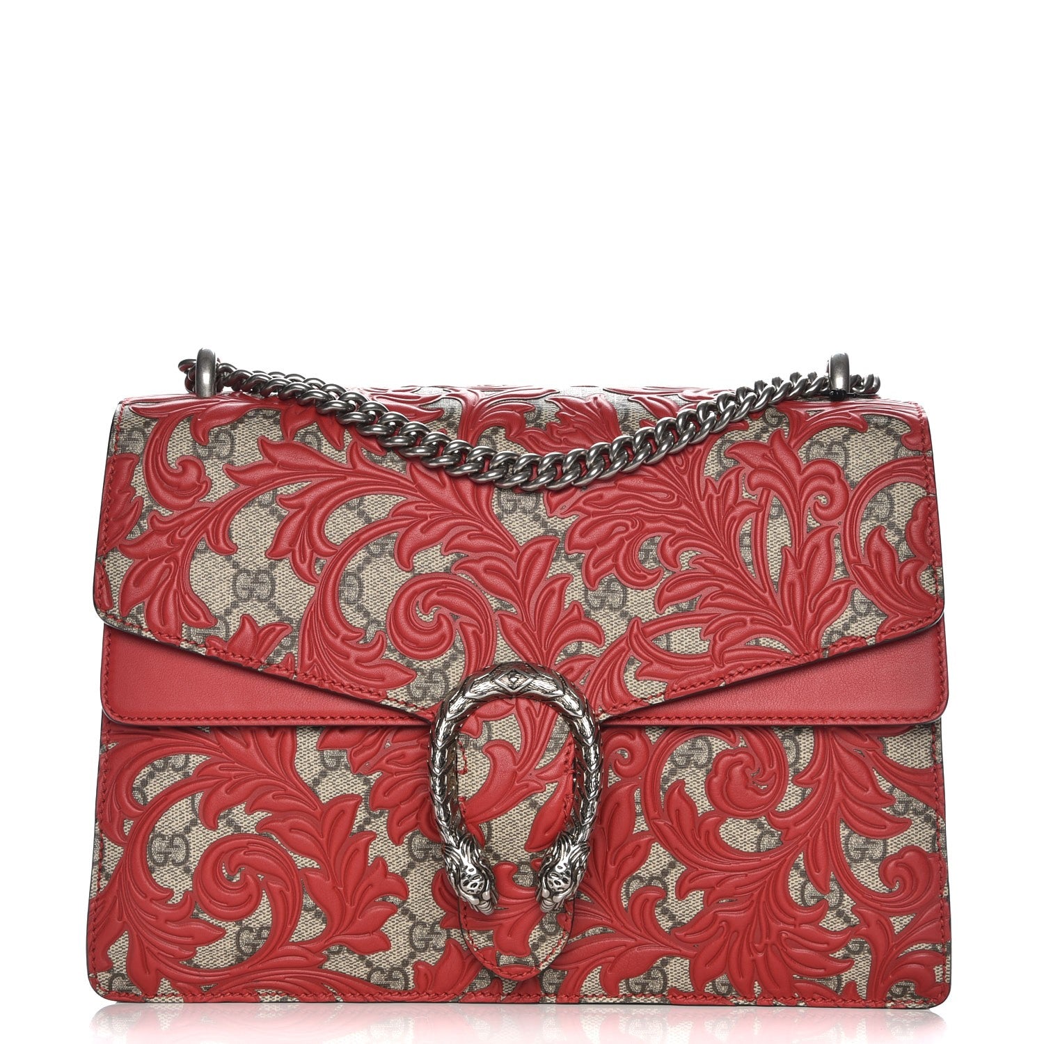Gucci GG Supreme Monogram Arabesque Medium Dionysus Shoulder Bag Hibiscus Red 1 of 7