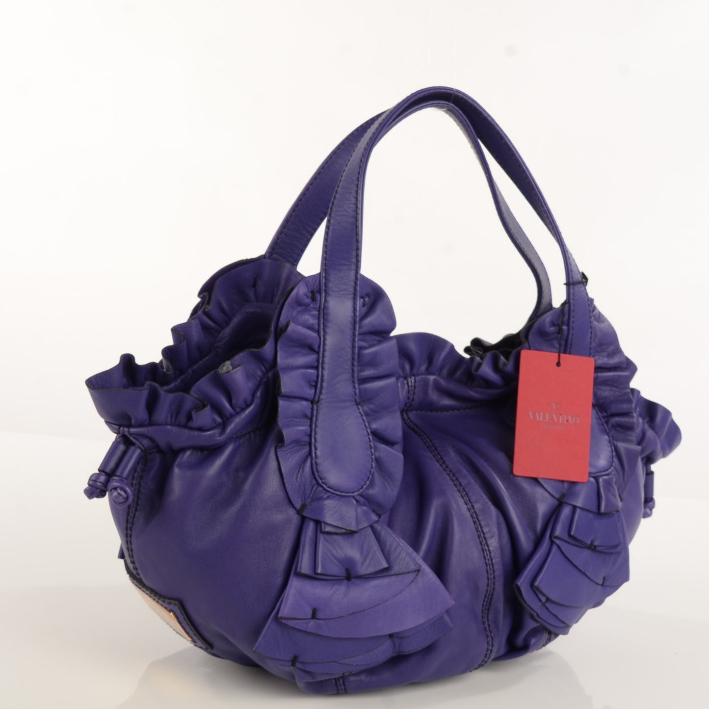 Nappa Ruffle Idylle Tote Violet