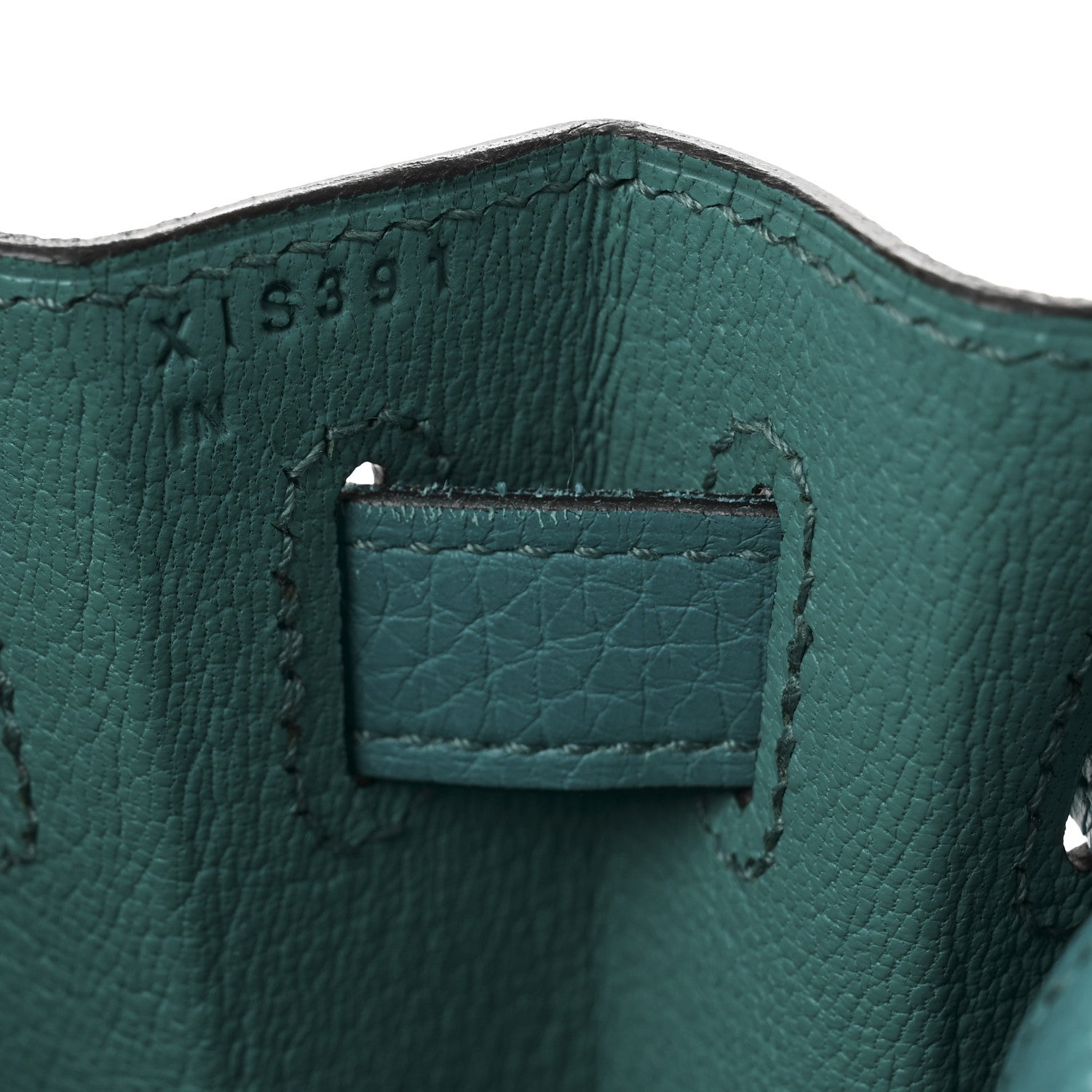 Hermes Taurillon Clemence Kelly Retourne 28 Turquoise 7 of 15