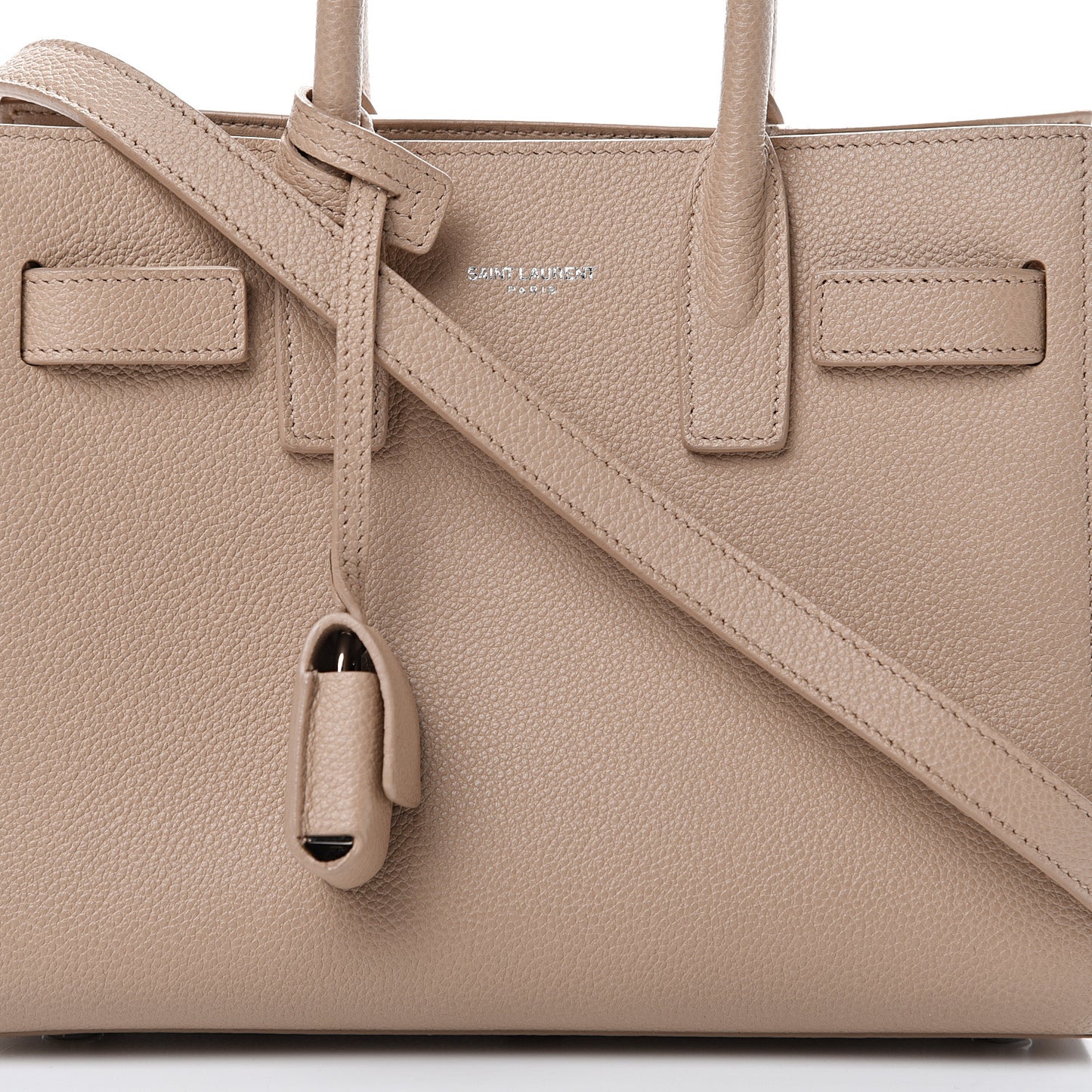 Grained Calfskin Nano Sac De Jour Beige