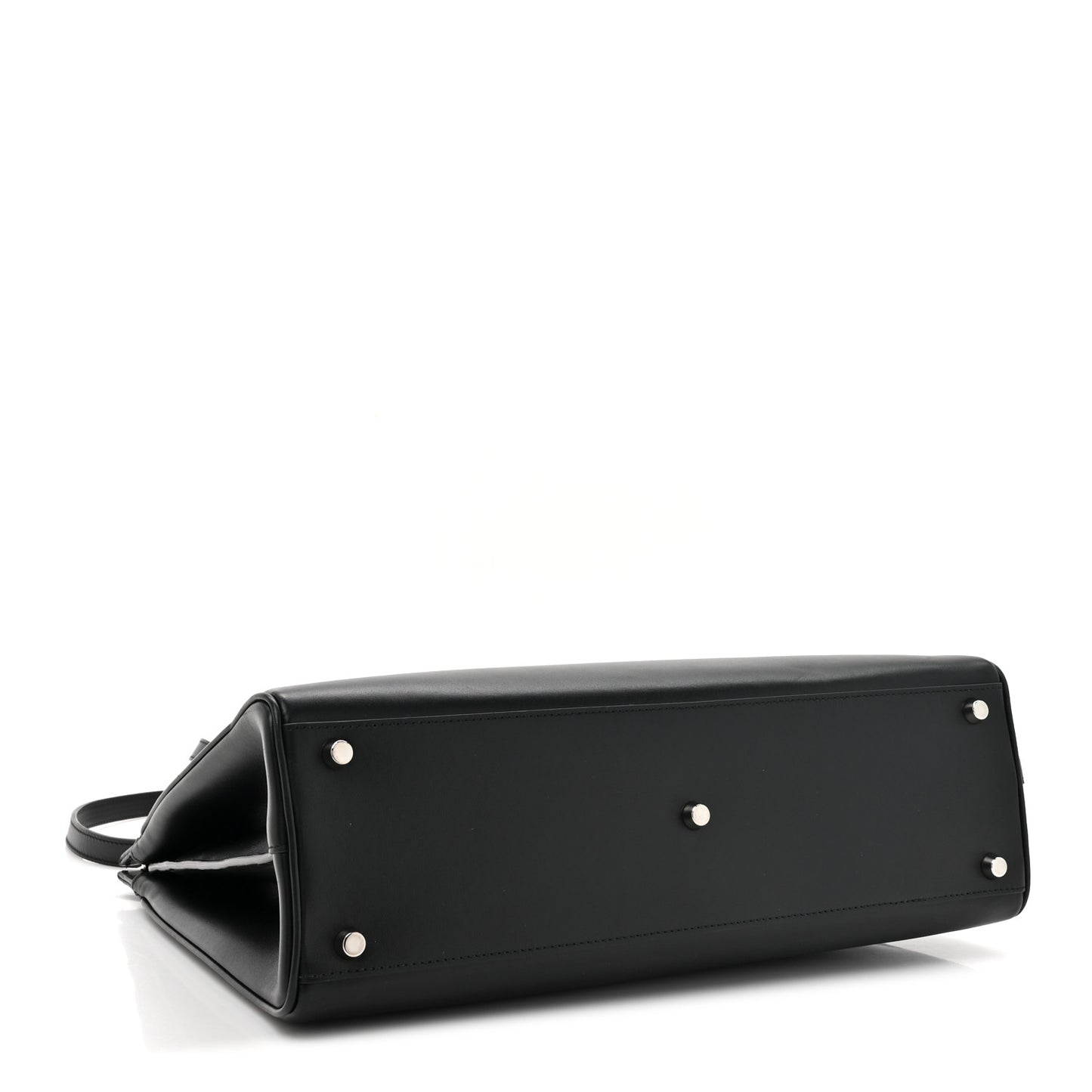 Smooth Calfskin Medium Zumi Top Handle Bag Black