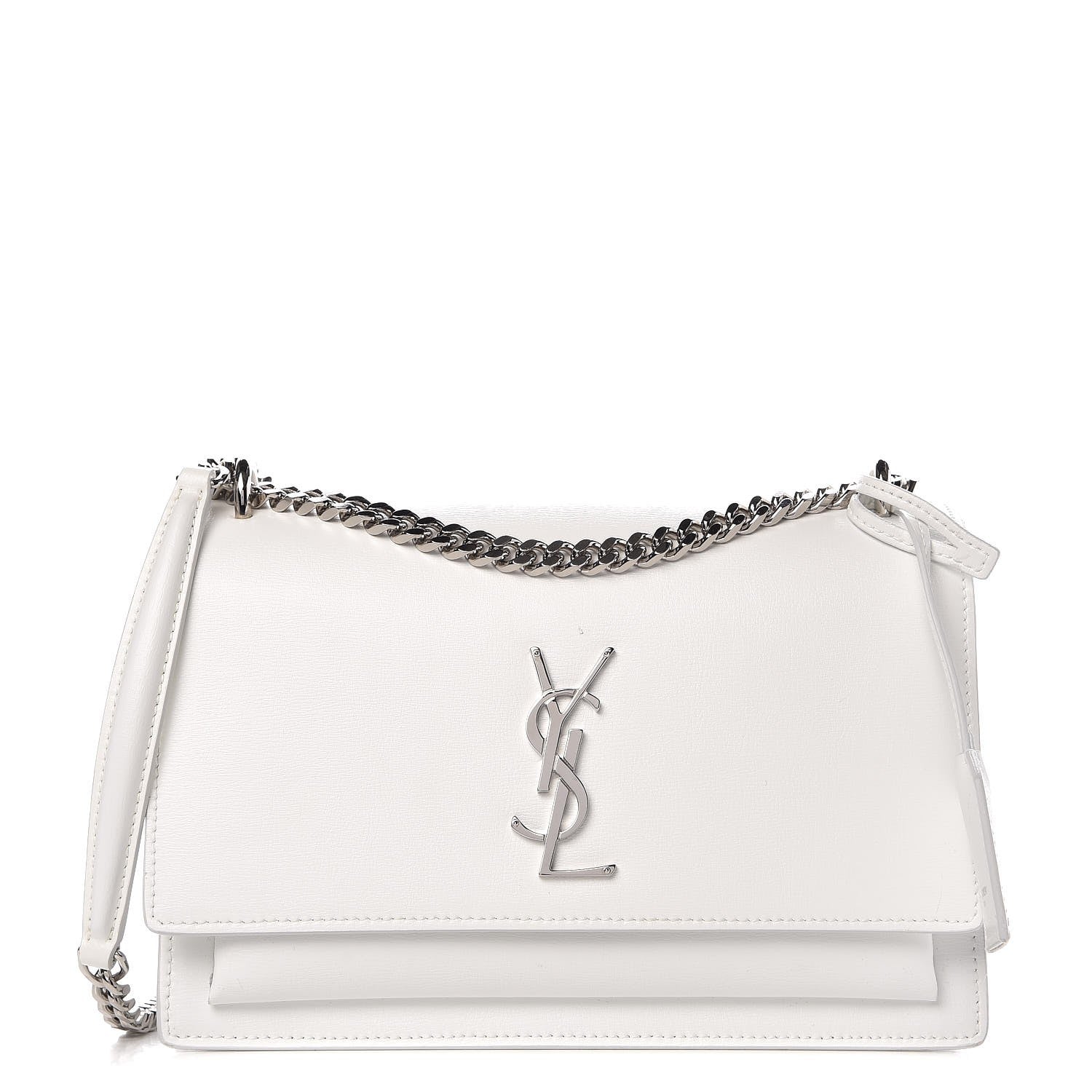Saint Laurent Calfskin Medium Monogram Sunset Dove White 1 of 11