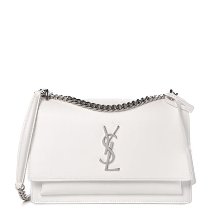 Saint Laurent Calfskin Medium Monogram Sunset Dove White 1 of 11