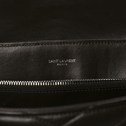 Saint Laurent Calfskin Y Quilted Monogram Medium Loulou Chain Satchel Kaki Fonce 6 of 14