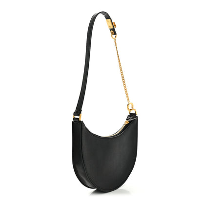 Valentino Garavani Grainy Calfskin Mini Vlogo Hobo Bag Black 3 of 10