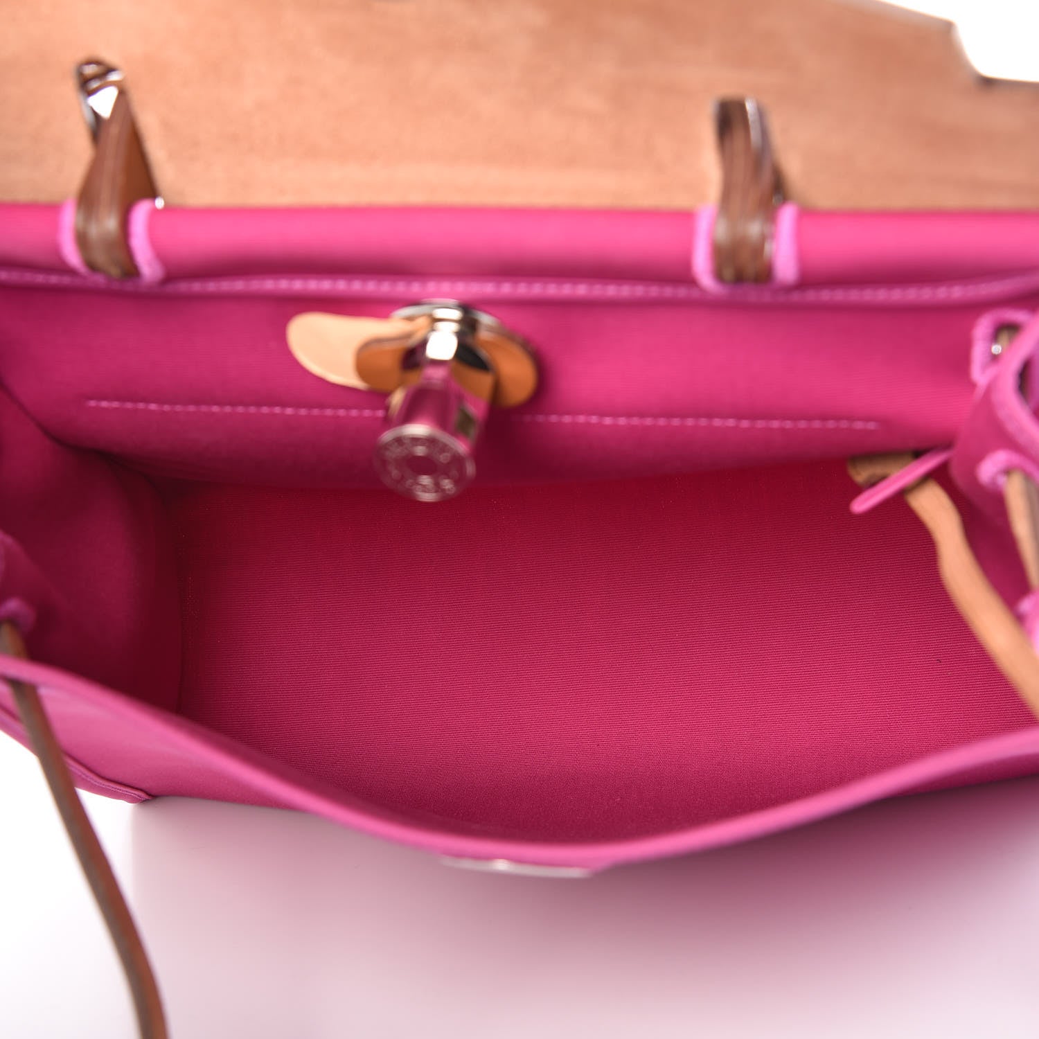 Hermes Vache Hunter Toile Herbag Zip 31 PM Magnolia Fauve 7 of 16