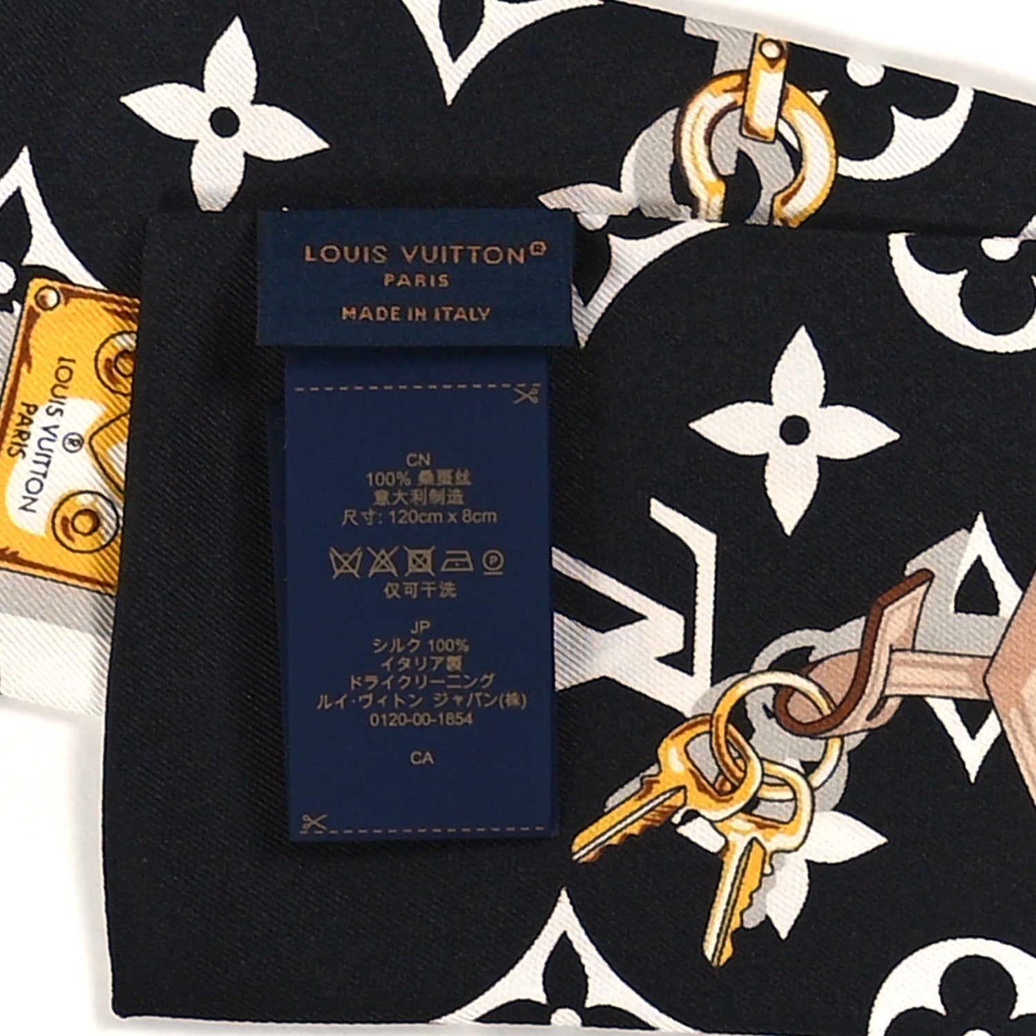 Louis Vuitton Silk Monogram Confidential Bandeau Black 3 of 3