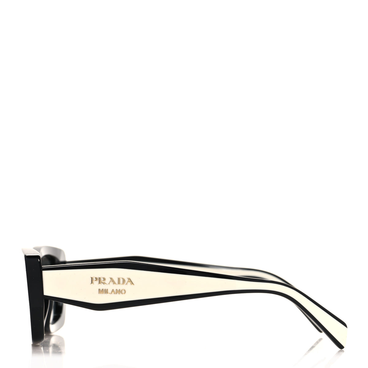 Prada Acetate Sunglasses SPR B05 Black White 3 of 7