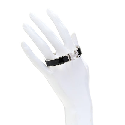 Hermes Enamel Narrow Clic Clac H Bracelet GM Black 4 of 4