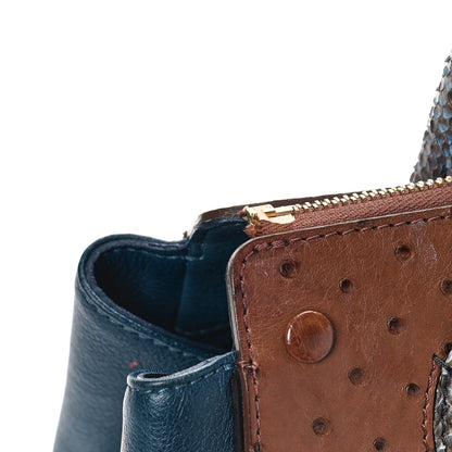 Louis Vuitton Ostrich Lizard Majestueux Tote MM Navy 9 of 11