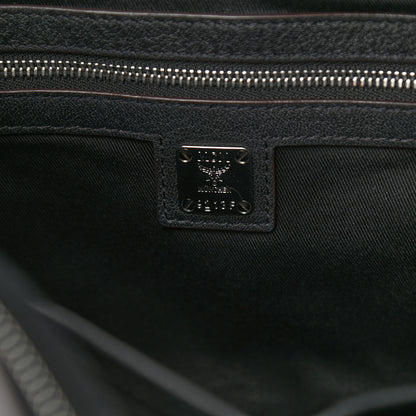 MCM Calfskin Ottomar Monogram Medium Klara Hobo Black 6 of 10