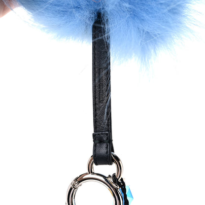 Fendi Fox Rabbit Goat Mink Fur Vitello Flamingo Dawny Monster Bag Bug Charm Azzurro Sky Orange Multicolor 4 of 6