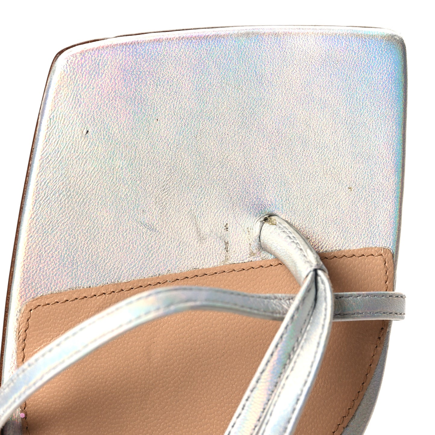 Laser Nappa Stretch Multi Strap 90mm Sandals 40 Moon Drop