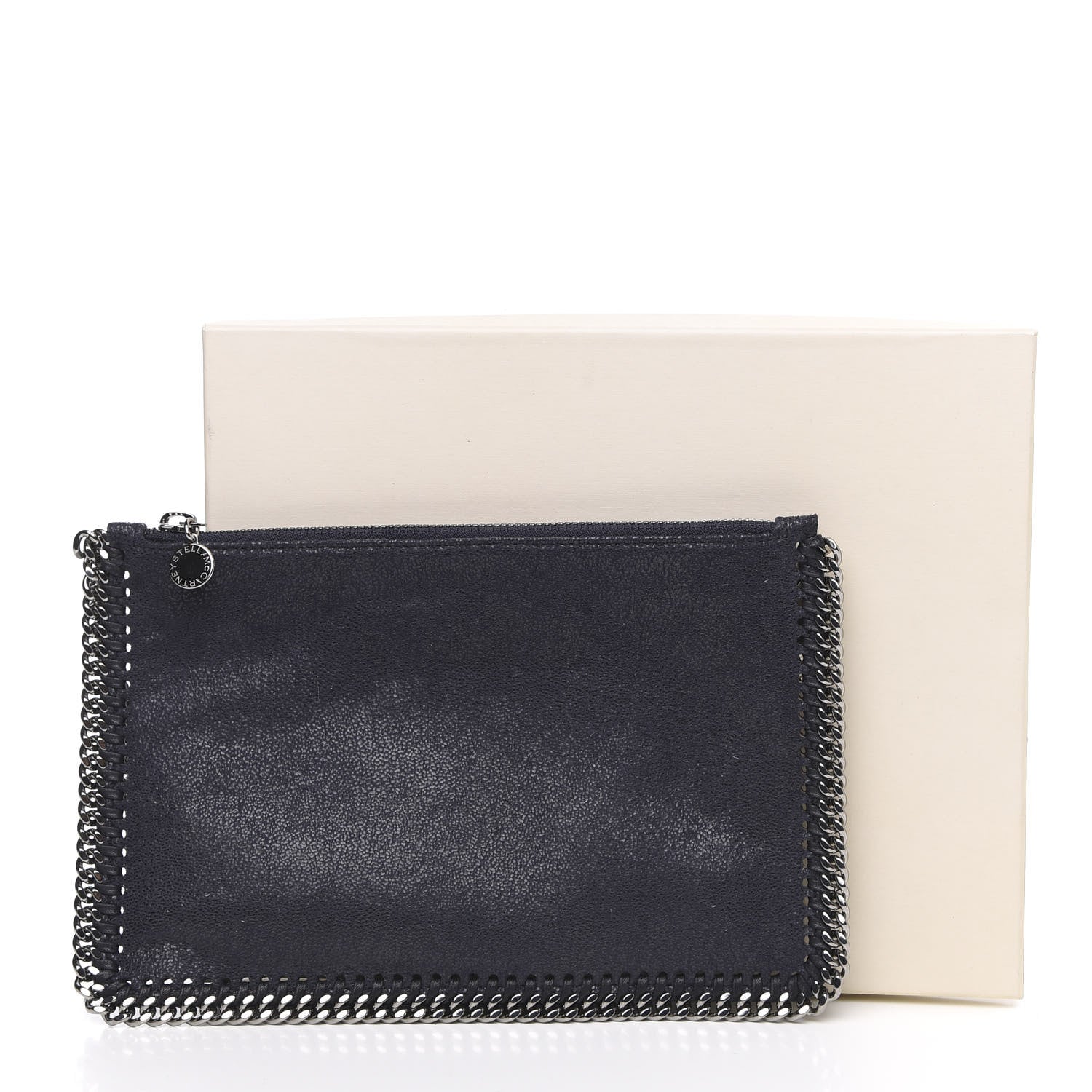 Stella McCartney Shaggy Deer Falabella Clutch Navy 8 of 8