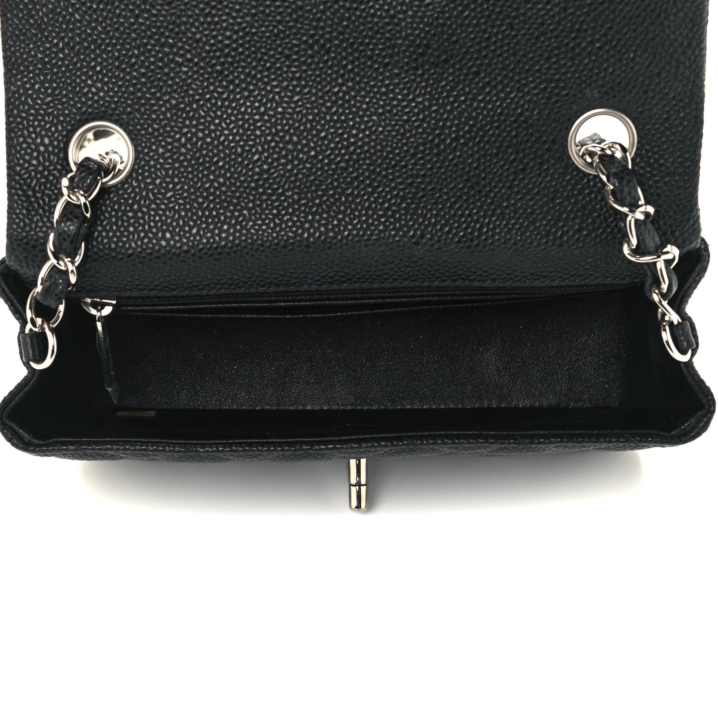 Caviar Quilted Mini Rectangular Flap Black