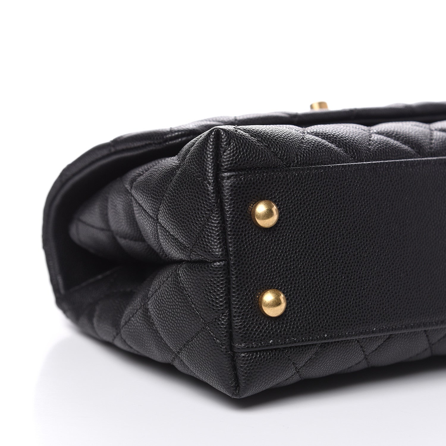 Chanel Caviar Lizard Embossed Quilted Mini Coco Handle Flap Black 8 of 11