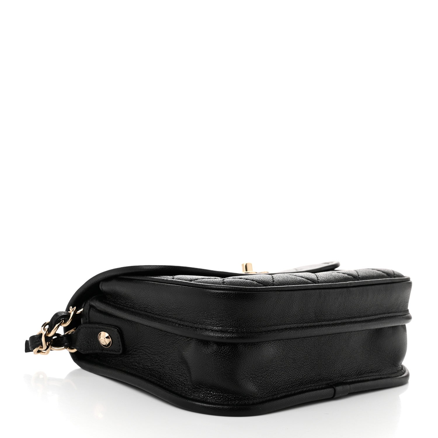 Chanel Caviar Quilted Round Messenger Flap Black 4 of 11