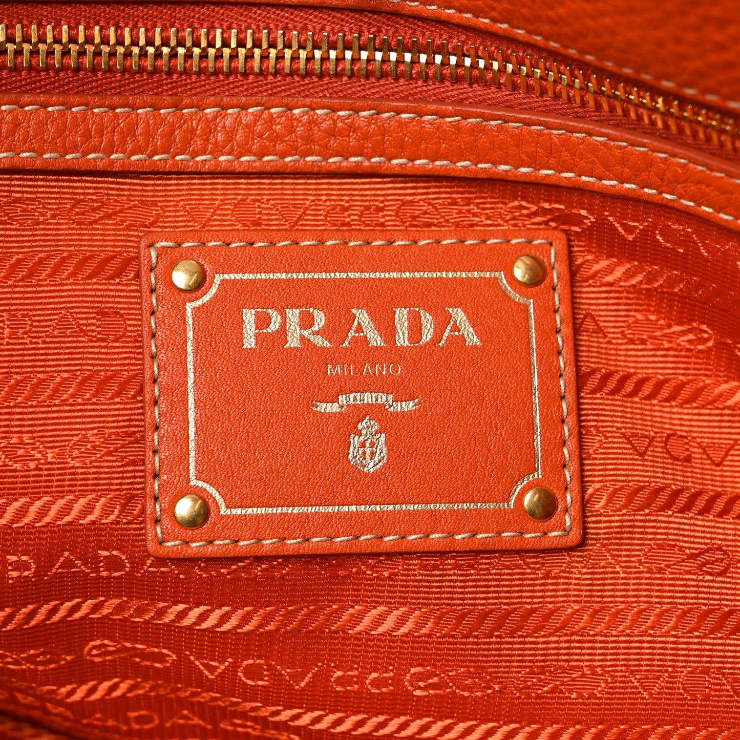 Vitello Daino Shopping Tote Papaya