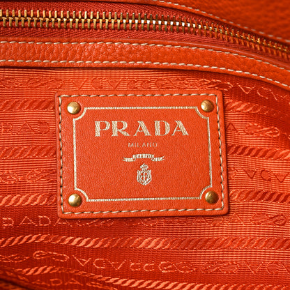 Prada Vitello Daino Shopping Tote Papaya 6 of 9