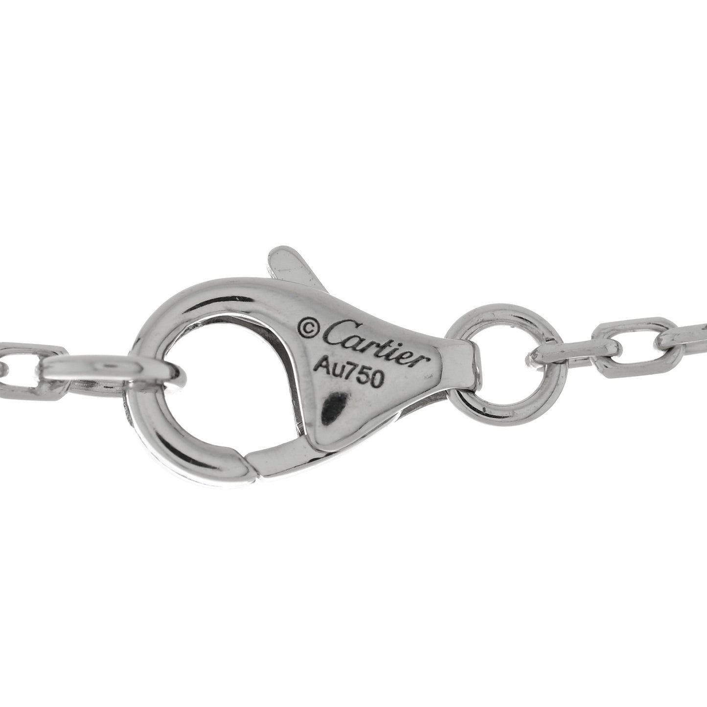 18K White Gold Diamond Interlocking LOVE Paved Necklace