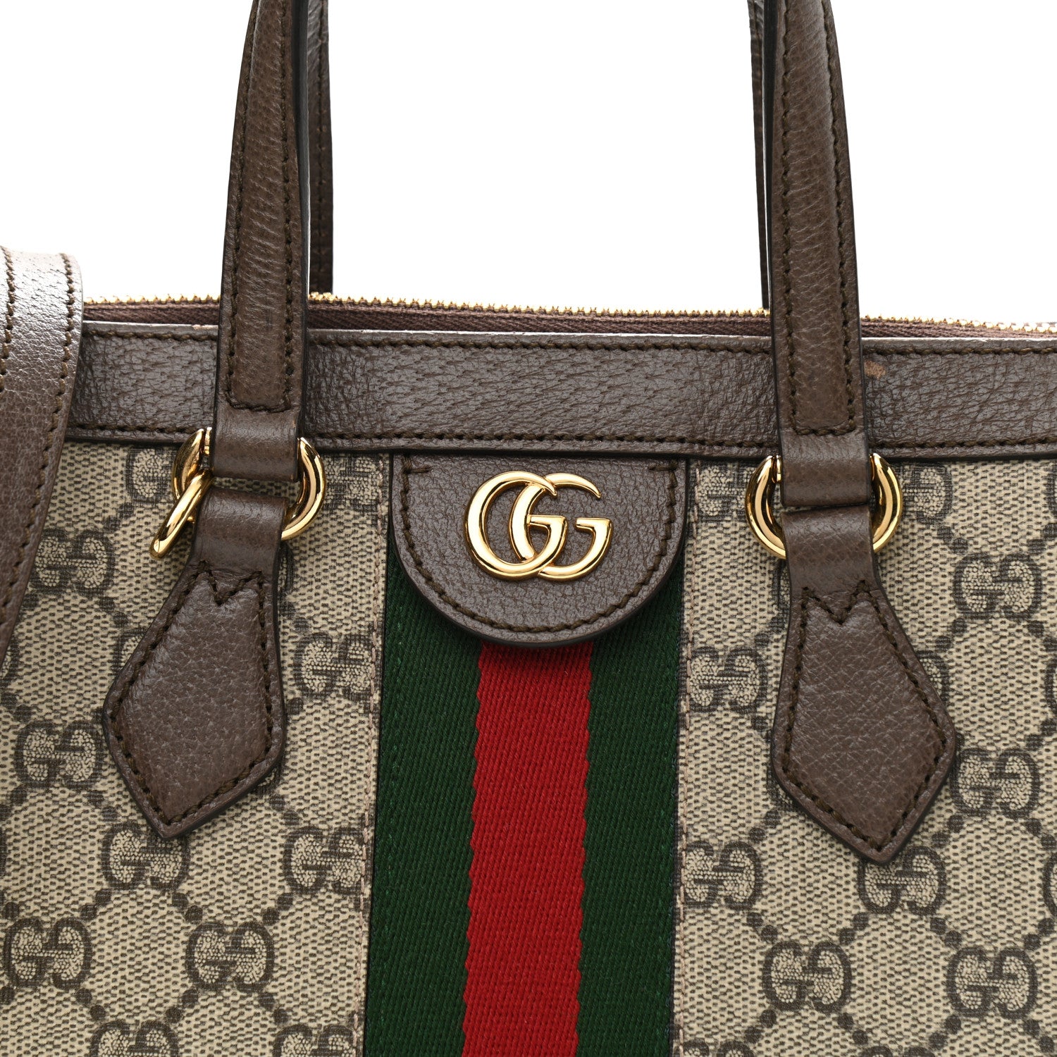 Gucci GG Supreme Monogram Small Ophidia Tote Bag Brown 9 of 17