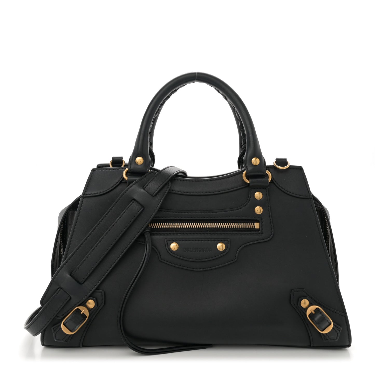 Smooth Calfskin Neo Classic Brass Hardware S City Black