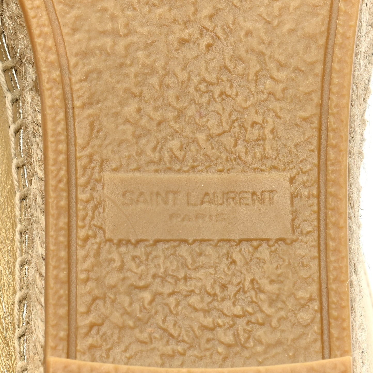Metallic Lambskin Monogram Espadrilles 38 Platino