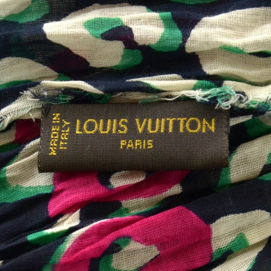 Louis Vuitton Cotton Leopard Pareo Blue Infini 4 of 4