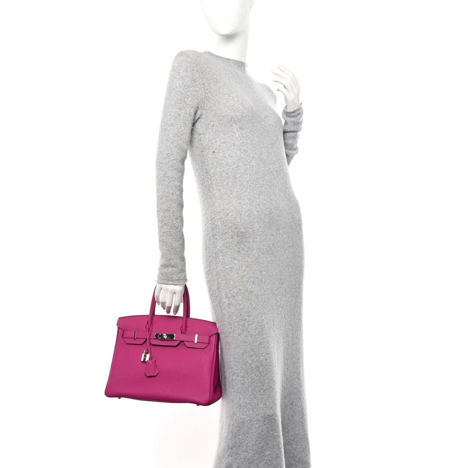 Hermes Togo Birkin 30 Rose Pourpre 2 of 12