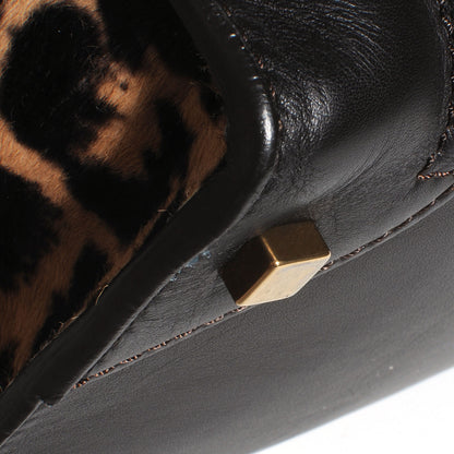 Celine Leopard Pony Hair Mini Luggage Brown 5 of 9