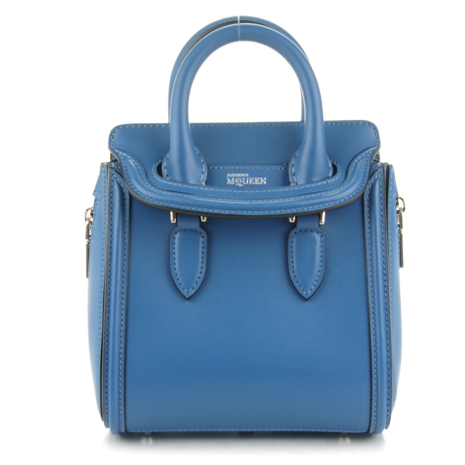 Alexander McQueen Calfskin Mini Heroine Blue 1 of 8