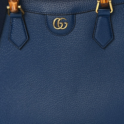 Gucci Textured Dollar Calfskin Web Medium Diana Tote Bag Royal Crop 7 of 12