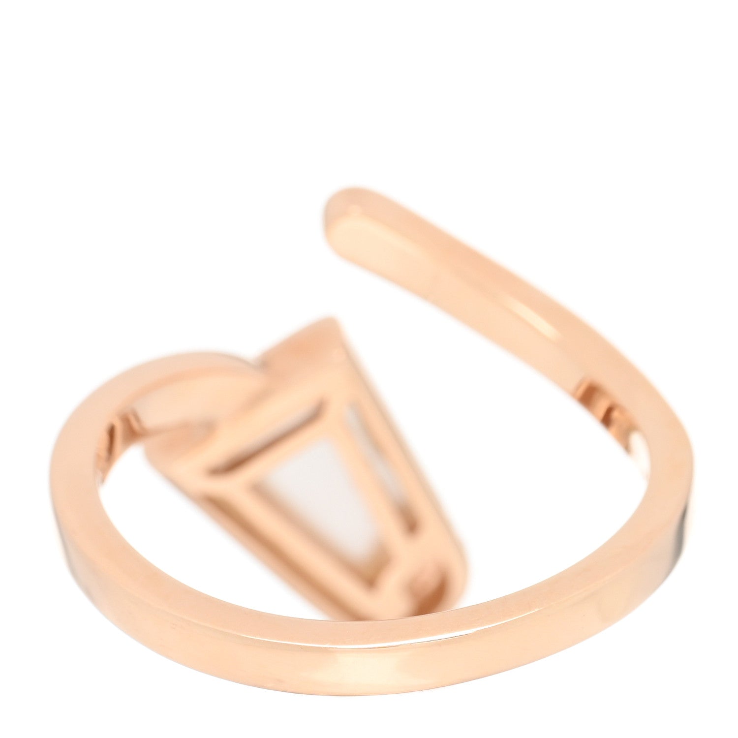 Bulgari 18K Rose Gold Diamond Mother of Pearl Gelati Ring 56 7.5 3 of 5