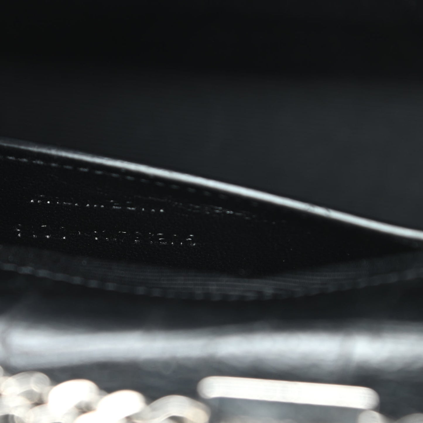 Calfskin Crocodile Embossed Medium Classic Monogram Kate Tassel Satchel Black