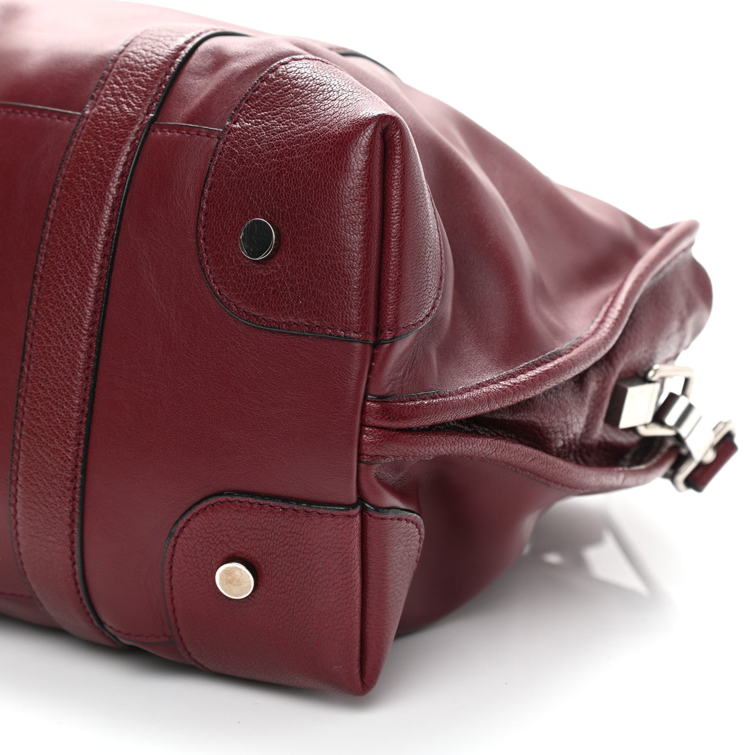Proenza Schouler Calfskin Top Handle Satchel Bag Burgundy 10 of 10